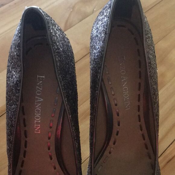 Enzo Angiolini metallic glitter heels, 6 - Picture 5 of 7